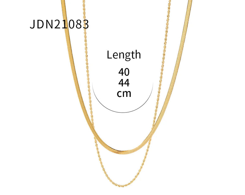 Colar Banhado a Ouro 18K – Corrente de Aço desligada com Design Elegante e Moderno