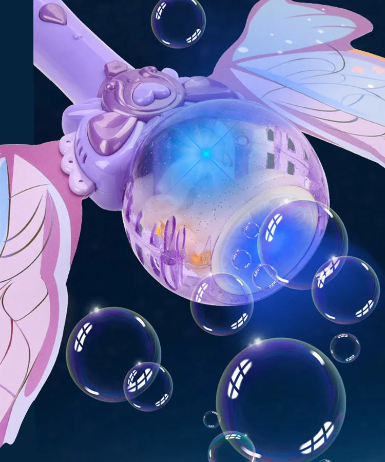 Bastão de bolhas de sabão de desenho animado para brinquedos ao ar livre para meninas